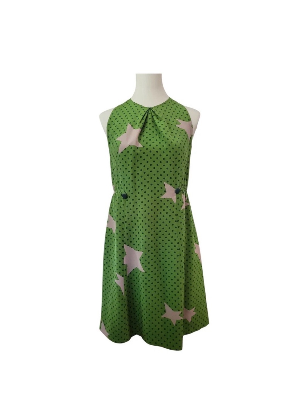 Beautiful Women’s Green Silk Dress “Girls from Savoy” Anthropologie Size 16W